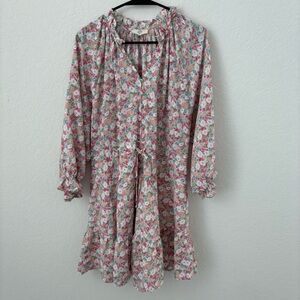 Entro Boutique Floral Print Dress, Long Sleeve, Size Large